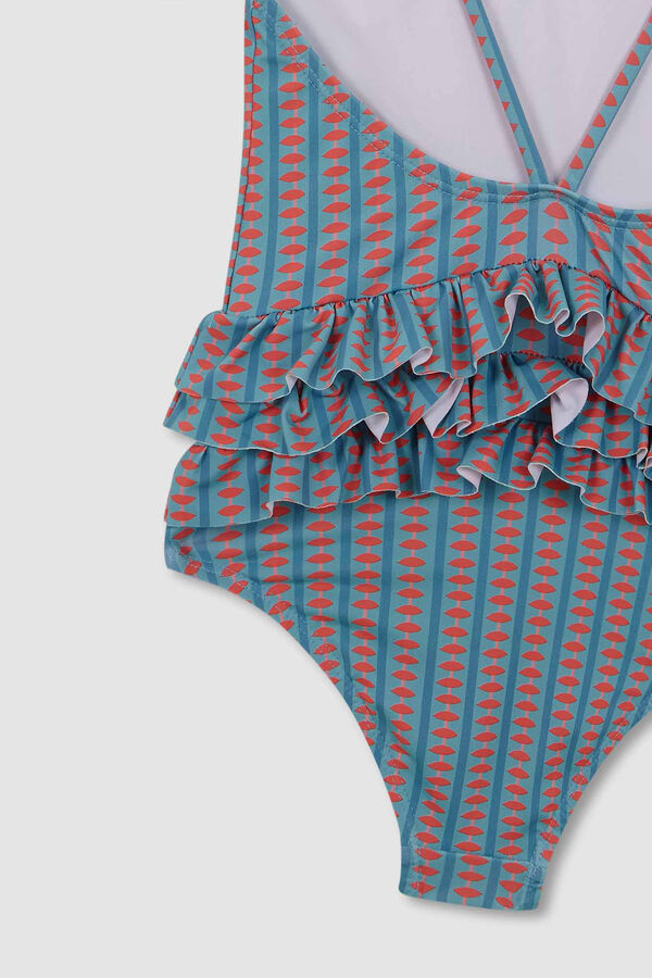 Gocco Traje De Ba&ntilde;o Estampado Retro Verde kaki