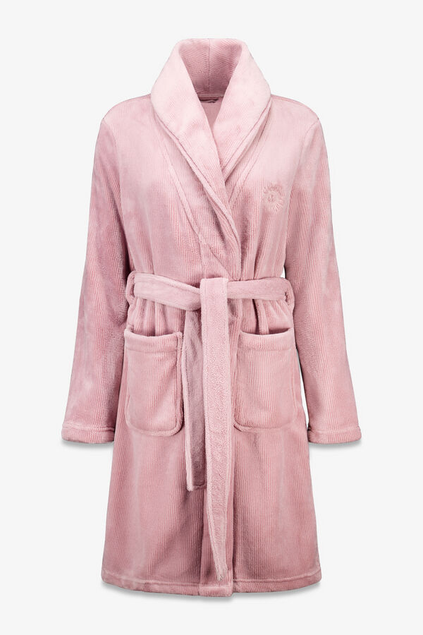Women'secret Robe midi de l&atilde; polar rosa rosa
