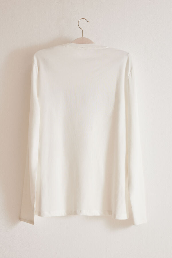 Women'secret Pijama largo hombre 100% algod&oacute;n cuadros marfil