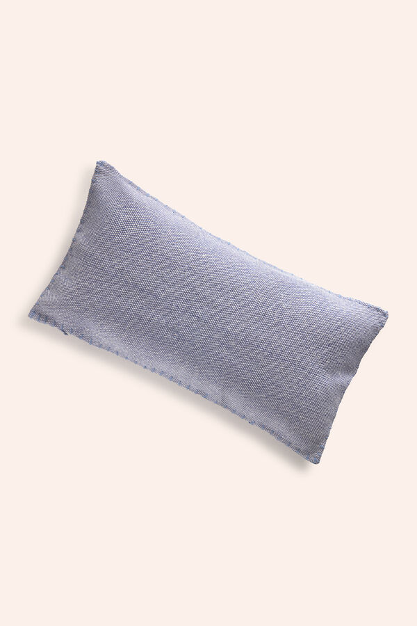 Calma House Capa de almofada de algodão Dhurrie azul Asana azul