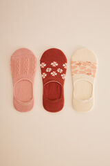 Women'secret Pack 3 calcetines invisibles algod&oacute;n estampados estampado