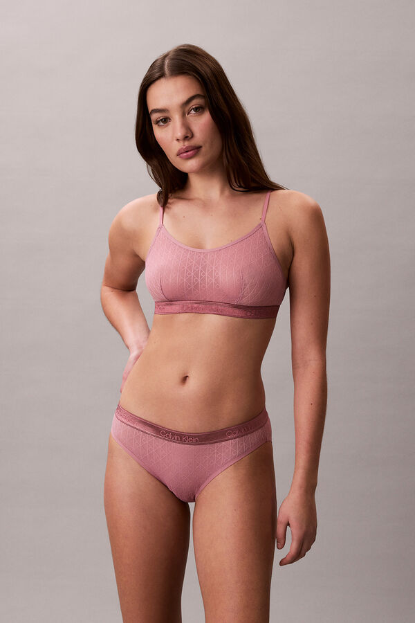 Calvin Klein Braga individual de mujer rosa