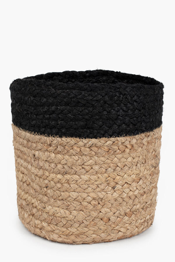 Calma House Cesto de yute negro Ural negro