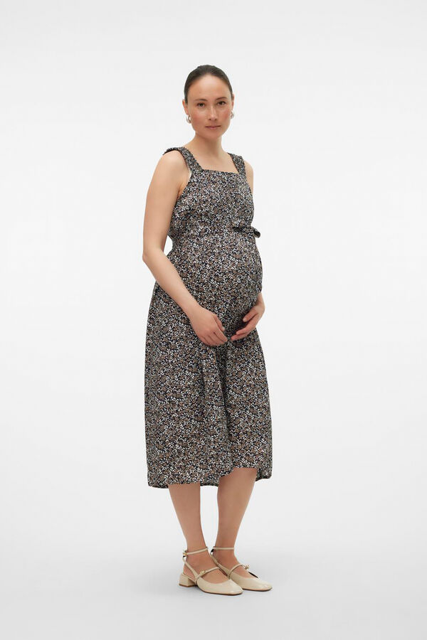 Mamalicious Vestido midi maternity de tirantes  negro