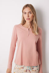 Women'secret Camiseta manga larga 100% algodón naranja naranja