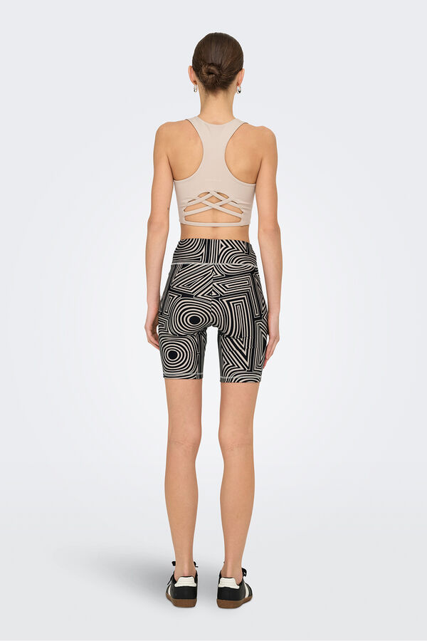 Only Play Leggings de ciclismo estampado cinzento