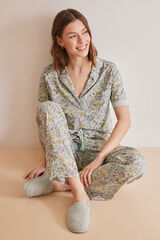 Women'secret Zapatillas casa chenilla verde verde