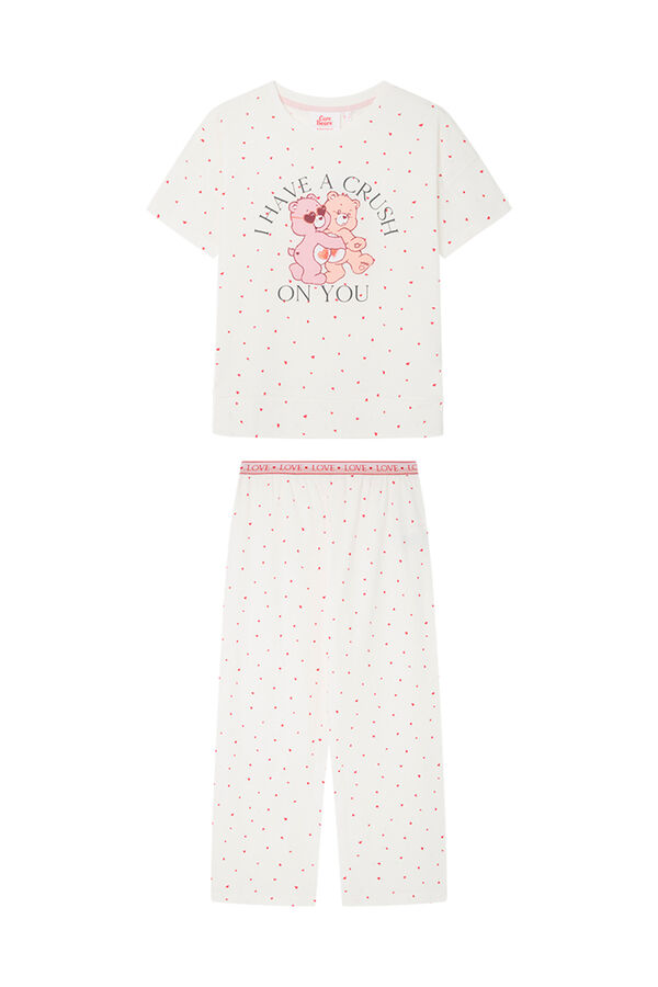 Women'secret Pijama Capri 100% algod&oacute;n Osos Amorosos blanco