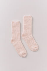 Women'secret Calcetines largos pelo rosa lurex rosa