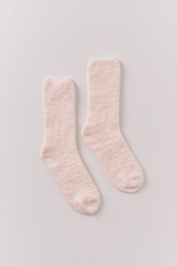 Women'secret Calcetines largos pelo rosa lurex rosa