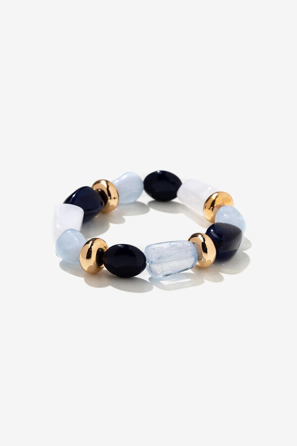 Vilanova Pulsera con Cuentas Acr&iacute;licas y Met&aacute;licas amarillo