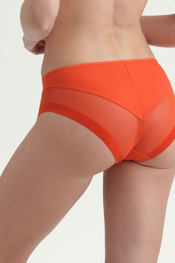 DIM Braga de microfibra y tul naranja