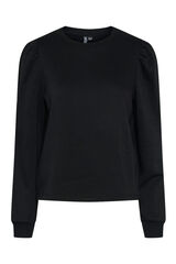 Pieces Schlichtes Sweatshirt mit Raffung preto