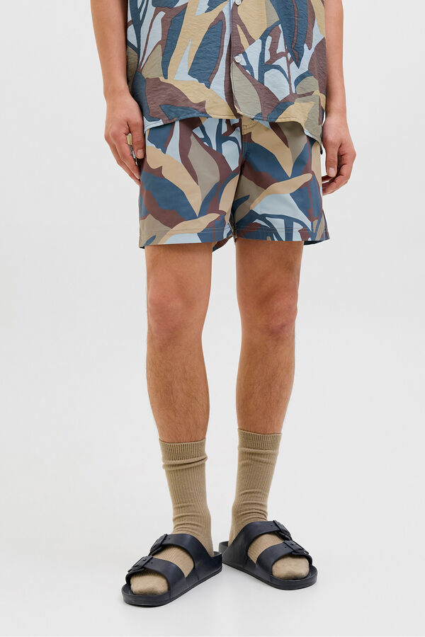 Jack & Jones Bañador estampado gris