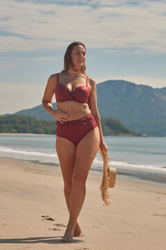 Womensecret Bikini top ligero relleno Azores burdeos