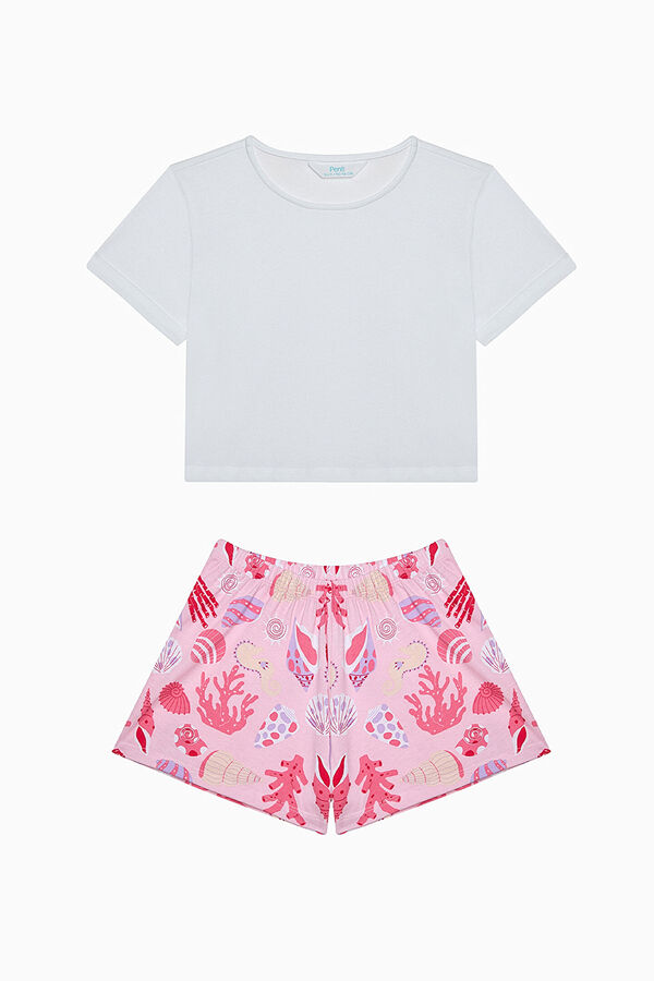 Penti Conjunto de pijama curto estampado azul marinho estampado