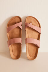 Women'secret Sandalias Bio color morado burdeos