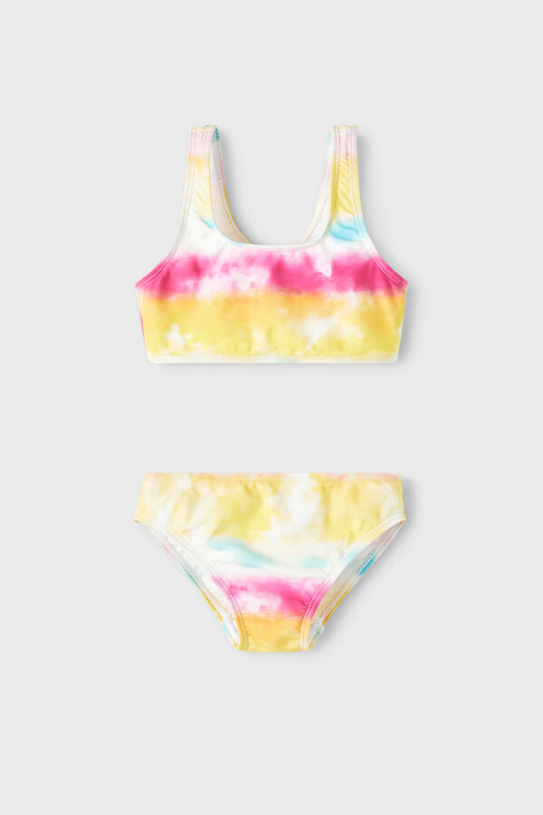 Womensecret Bikini de niña efecto tie-dye morado/lila