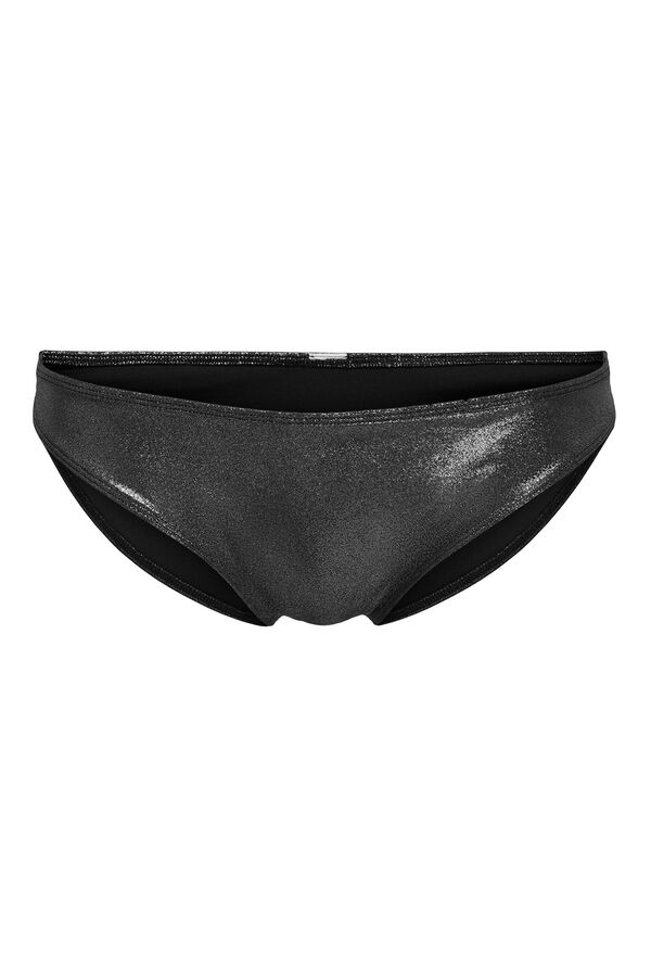 Only Braga de bikini brasile&ntilde;a negra metalizada negro