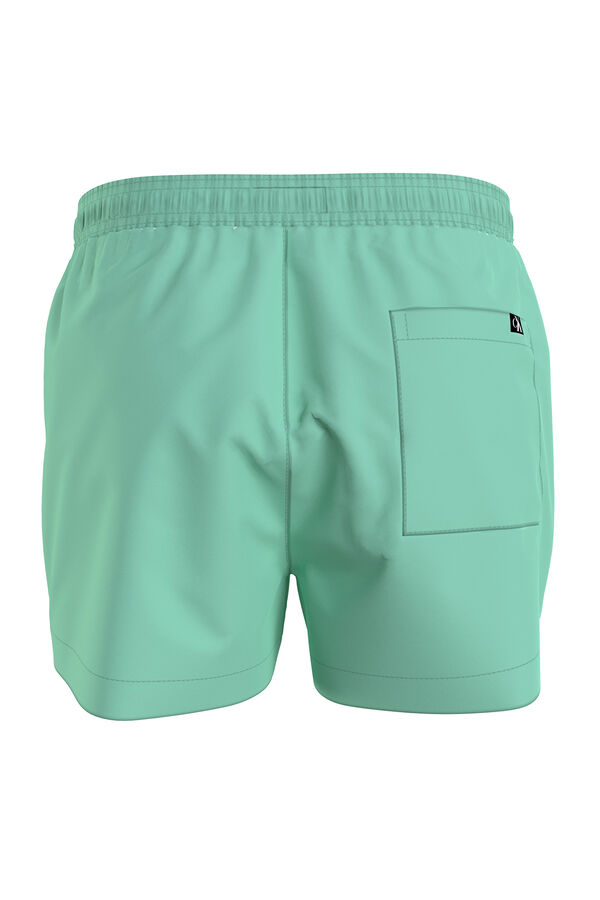 Calvin Klein Ba&ntilde;ador corto con cord&oacute;n - CK Monogram turquesa