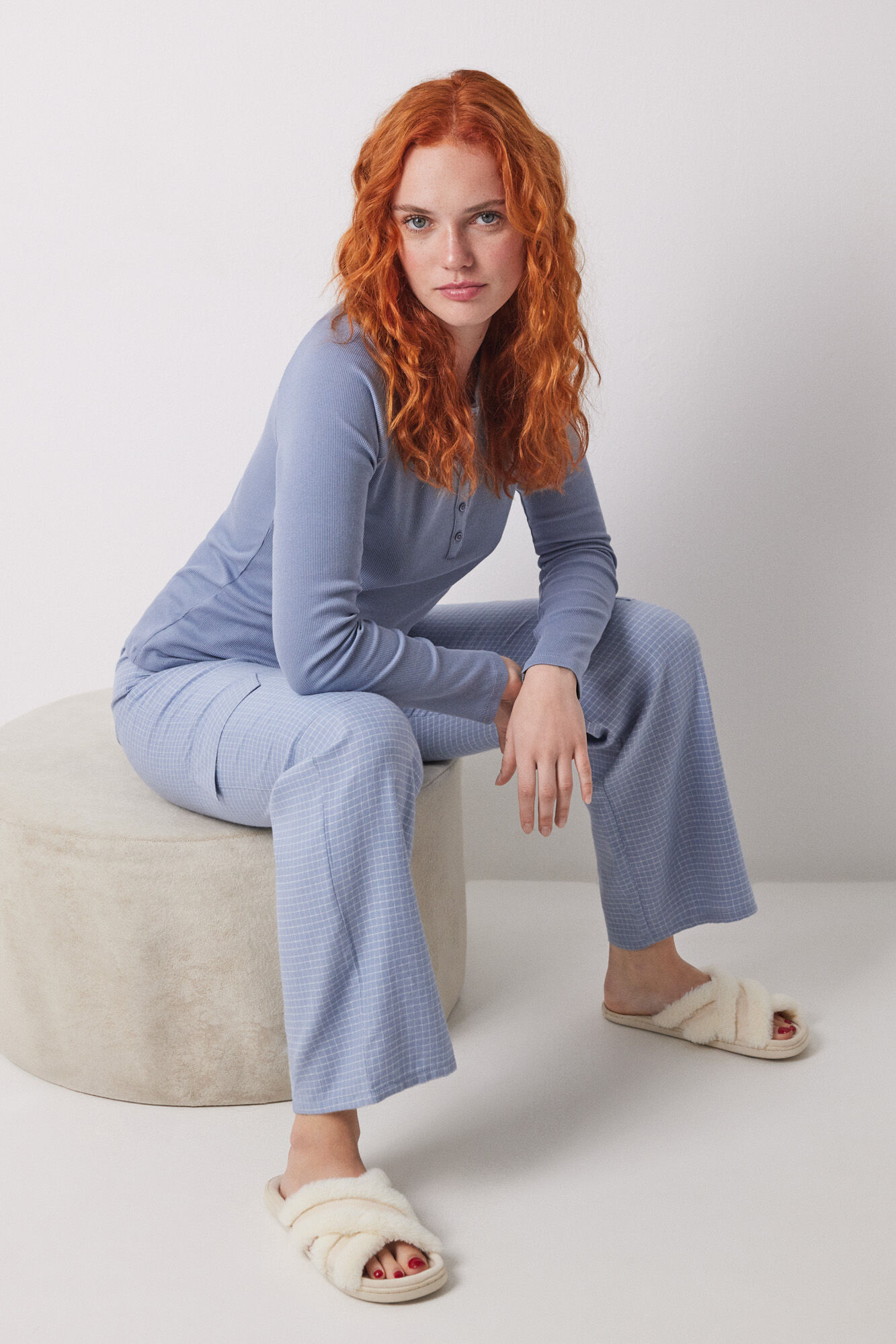 Women'secret Camiseta manga larga canal&eacute; azul