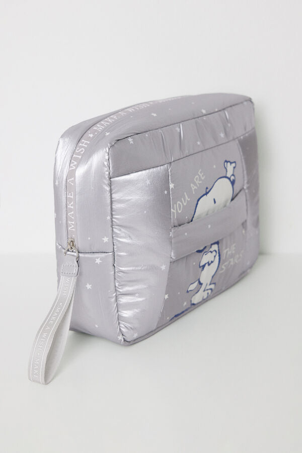 Women'secret Neceser mediano nylon acolchado Snoopy gris