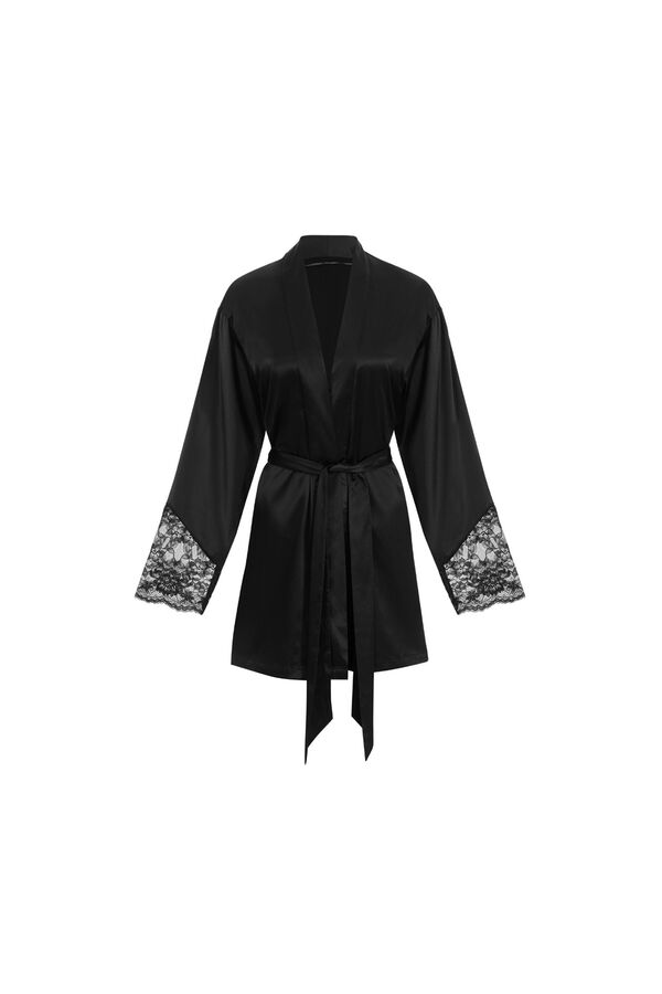 Dorina Kimono satinado Lyra negro