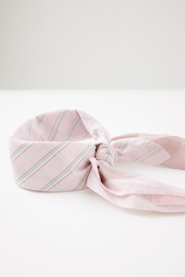 Women'secret Pa&ntilde;uelo para cuello rayas rosa estampado