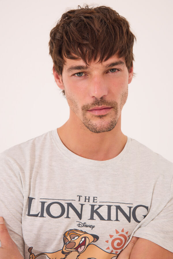 Women'secret Pijama cinza escuro Rei Le&atilde;o cinzento