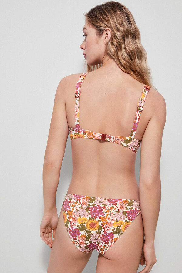 Gisela Braguita bikini cl&aacute;sica estampado floral blanco
