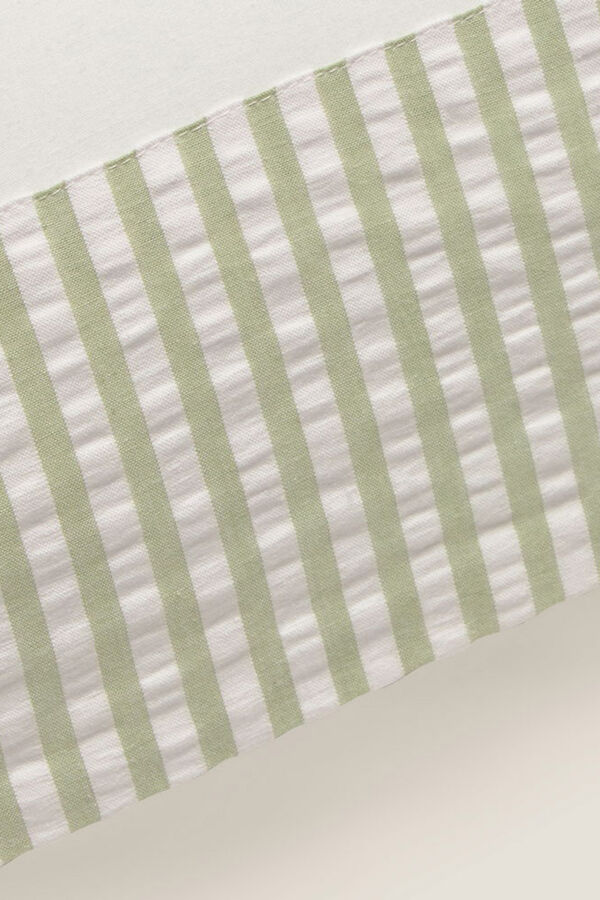 Textura Fronha riscas Seersucker estampado