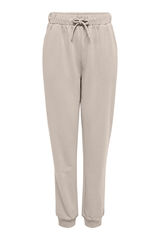 Only Play Pantal&oacute;n jogger suave de cintura alta y bolsillos laterales, color beige gris