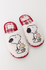 Women'secret Zapatillas casa Snoopy 3D marfil