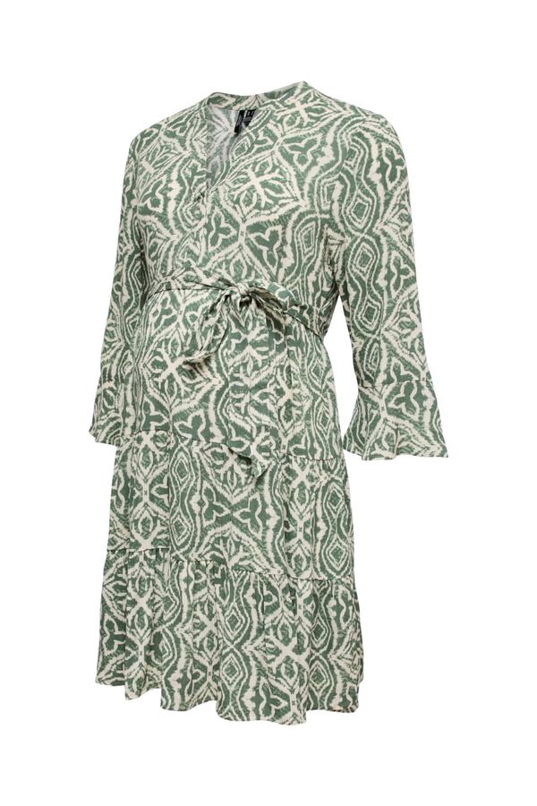 Mamalicious Vestido midi maternity y lactancia verde
