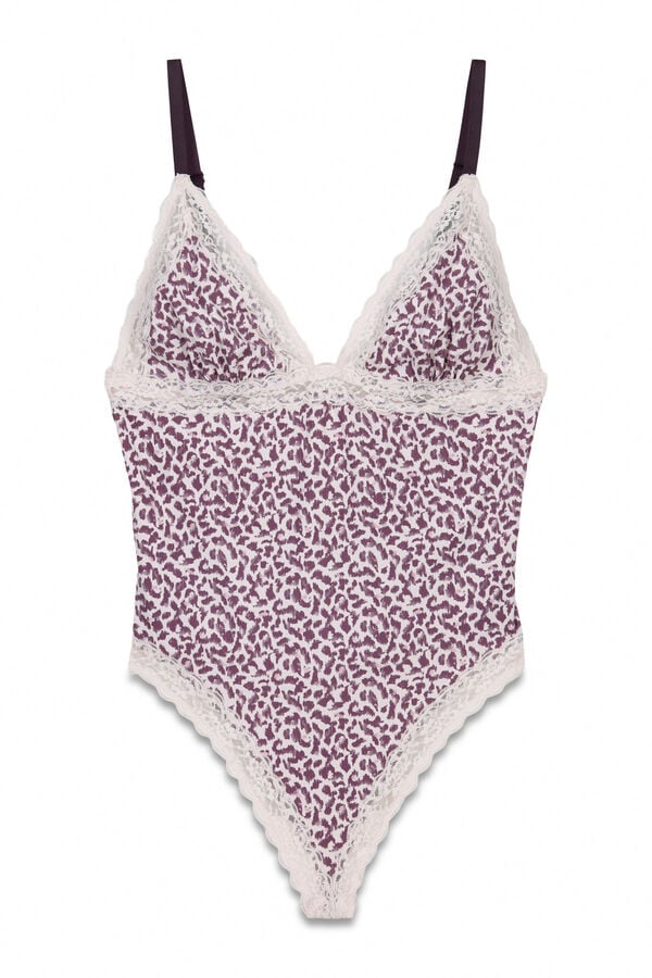Women'secret Body tanga em microfibra estampado animal print cru