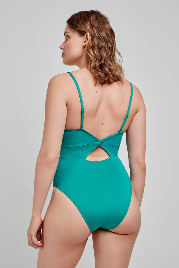 Gisela Fato de banho verde sem aro e enchimento remov&iacute;vel verde