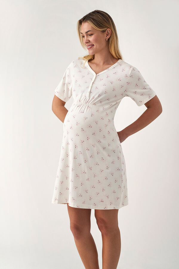 Promise Camisa de maternidade de manga curta branco