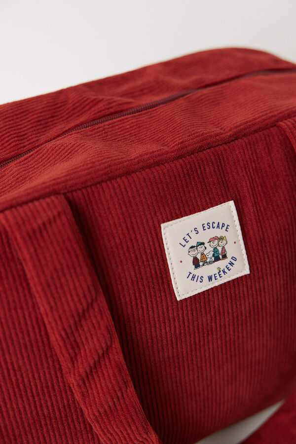 Women'secret Bolsa de viagem grande de veludo Snoopy vermelho