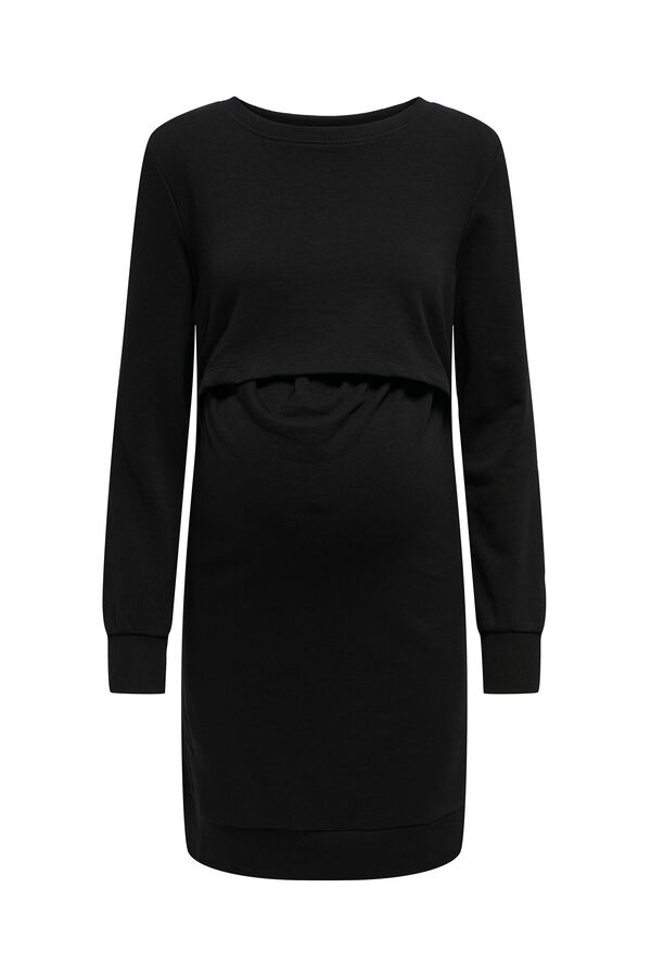 Only Maternity Vestido con manga maternity negro