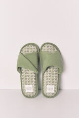 Women'secret Chinelos de quarto verde palmeiras caqui
