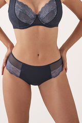 Promise Braga brasile&ntilde;a encaje estampado azul