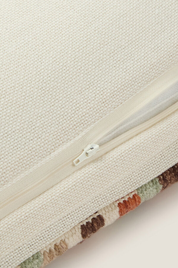 Textura Funda coj&iacute;n hilo tintado naranja