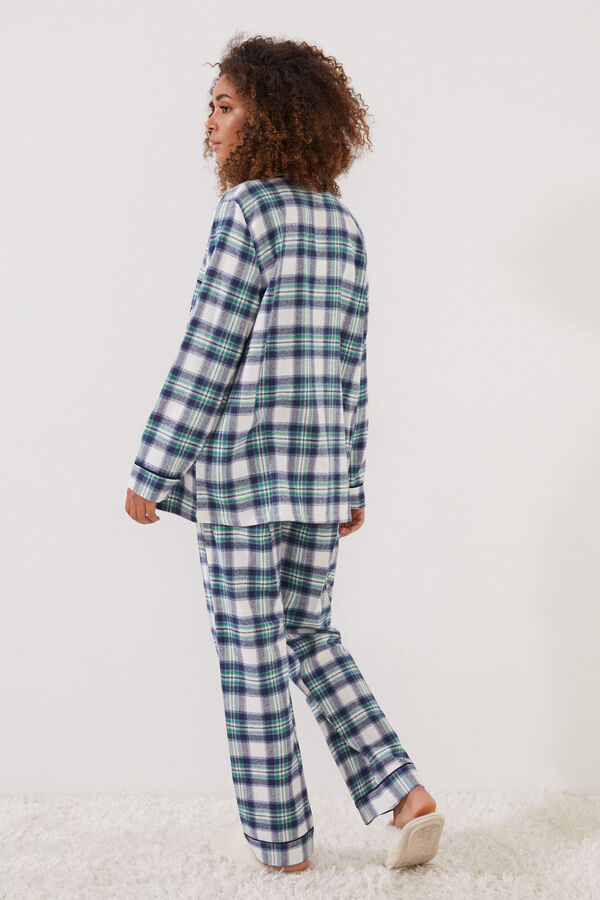 Womensecret Pijama camiseiro 100% algodão quadrados verde