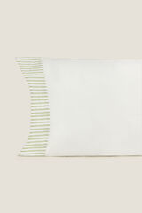 Textura Funda almohada rayas seersucker kaki