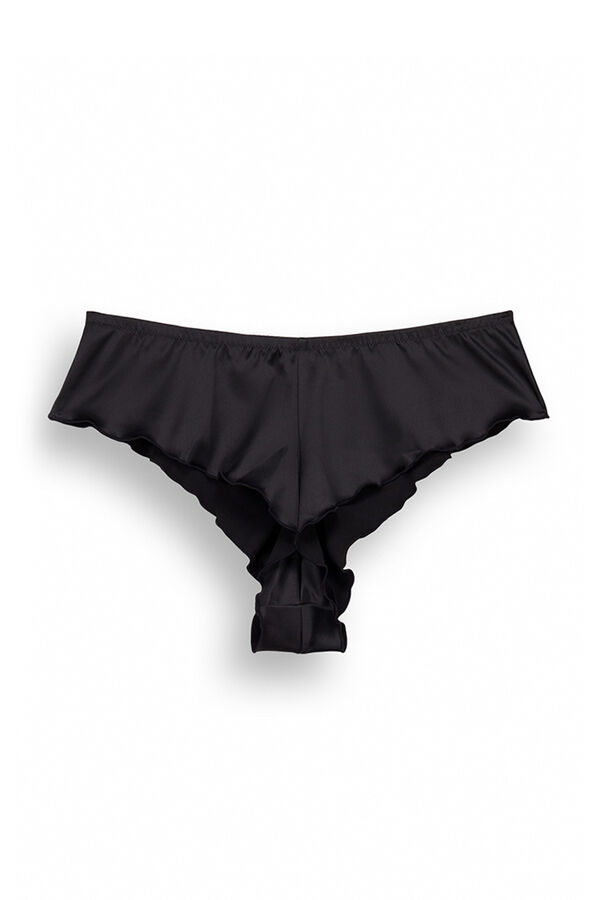 Women'secret Braga b&oacute;xer satinada negro negro