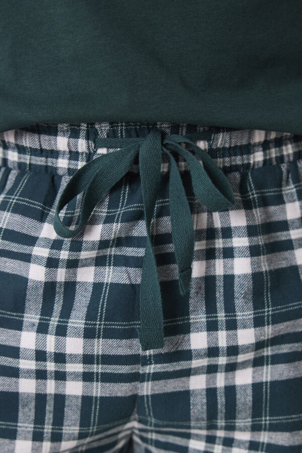 Women'secret Pijama largo hombre 100% algod&oacute;n Snoopy verde