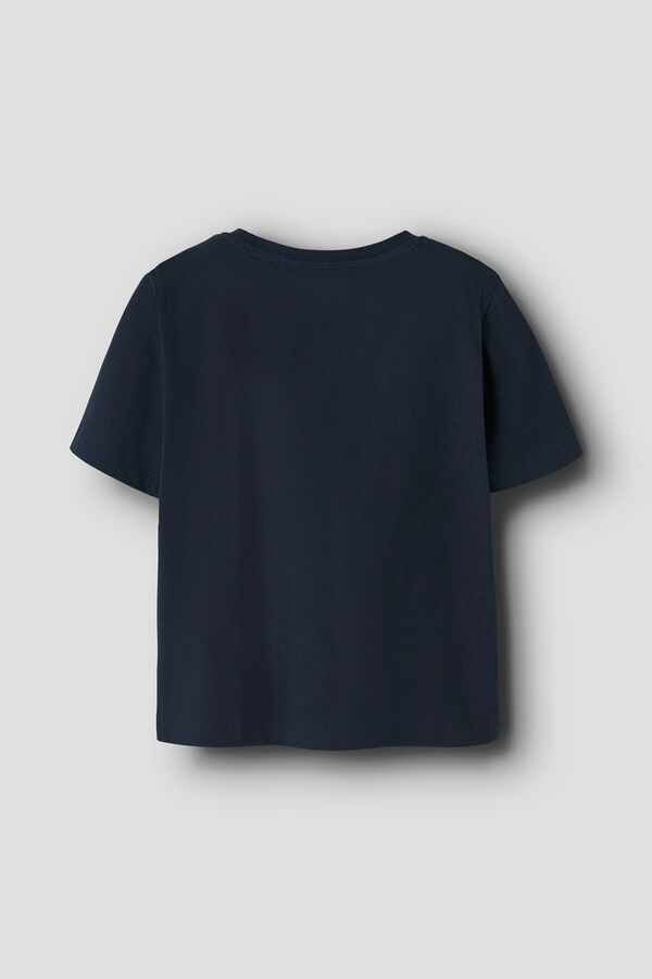 Name it T-shirt manga curta Stitch para menino azul