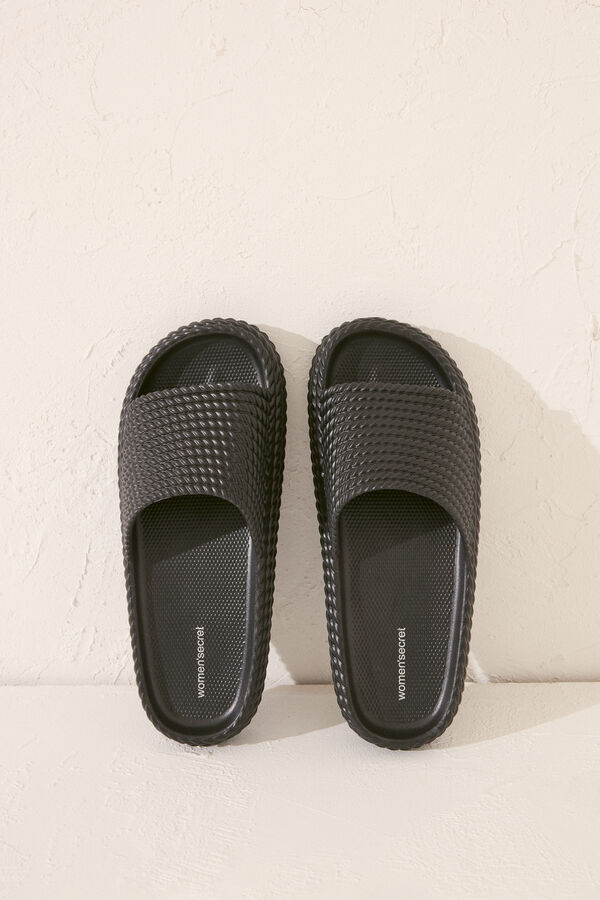 Women'secret Sand&aacute;lias plataforma pretas preto