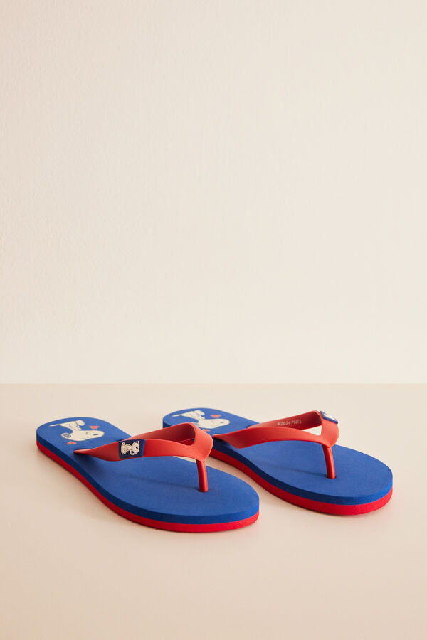 Women'secret Chinelos azul Snoopy azul