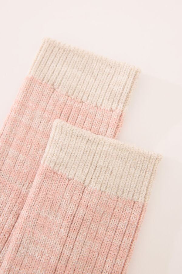 Women'secret Calcetines largos gris b&aacute;sicos rosa